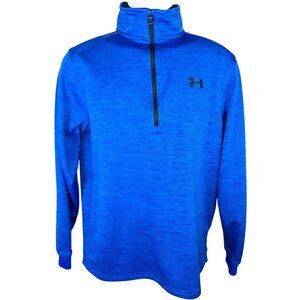 Under Armour Mens ColdGear 1/4 Zip Pullover In Blue Medium